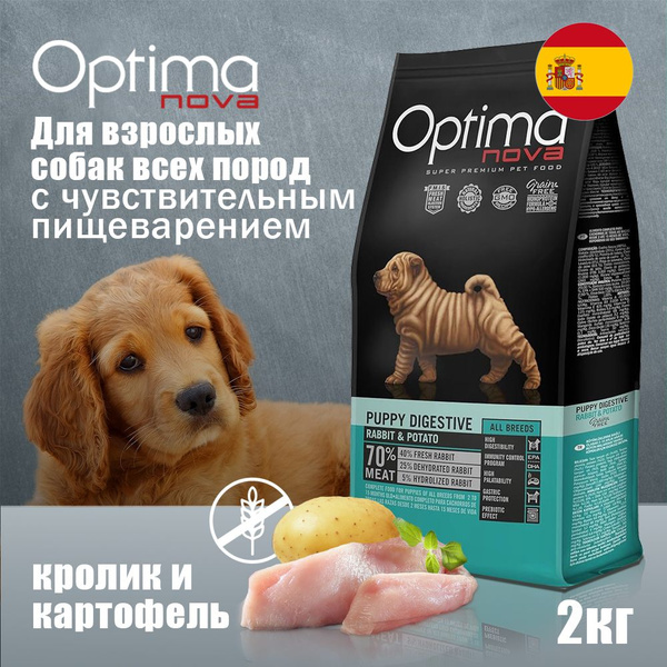 Optima Nova корм для щенков всех пород с чувствительным пищеварением ...