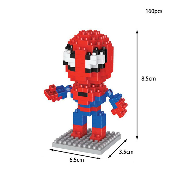 Marvel Фигурка супергероя Spider-Man в виде конструктора, подарок для ...