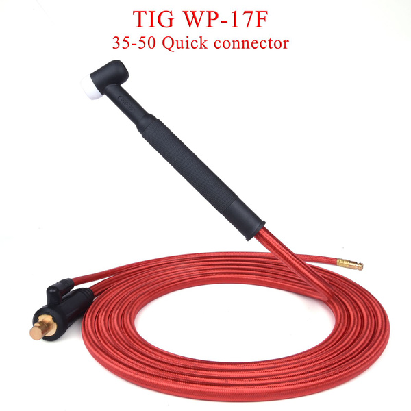 Сварочная горелка TIG WP17 4/7 м, газоэлектрический встроенный красный ...