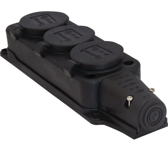 Колодка каучук. на 3 роз. TP Electric 16A 2P+E IP44 3101-308-0300 ...