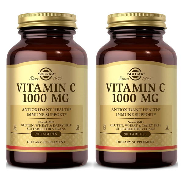 Solgar Vitamin C 1000 mg - Солгар Витамин С 1000 мг 90 таблеток X 2 шт ...