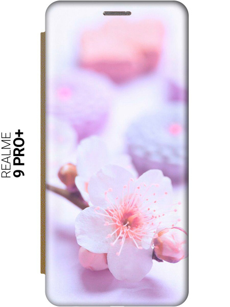 Чехол-книжка Цветок вишни для Realme 9 Pro+, Рилми 9 Про+ - купить с ...