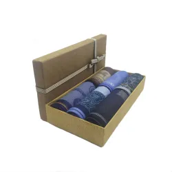 Набор из 6 штук мужских носовых платков в подарочной упаковке Top Kraft. Платки по краям отделаны  ...