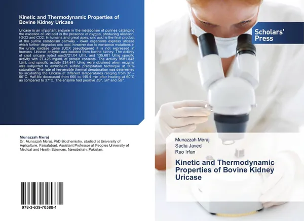 Обложка книги Kinetic and Thermodynamic Properties of Bovine Kidney Uricase, Munazzah Meraj,Sadia Javed and Rao Irfan