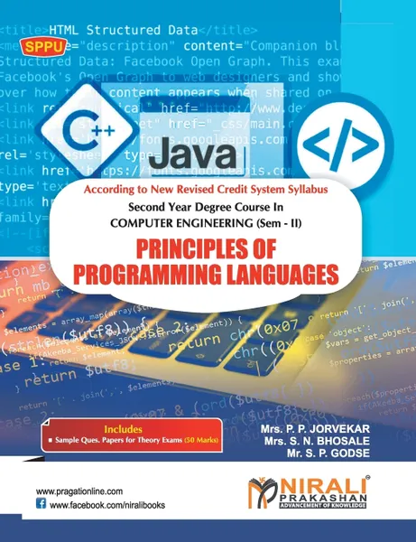 Обложка книги Principles of Programming Languages, S N Bhosale, P P Jorvekar, S P Godse