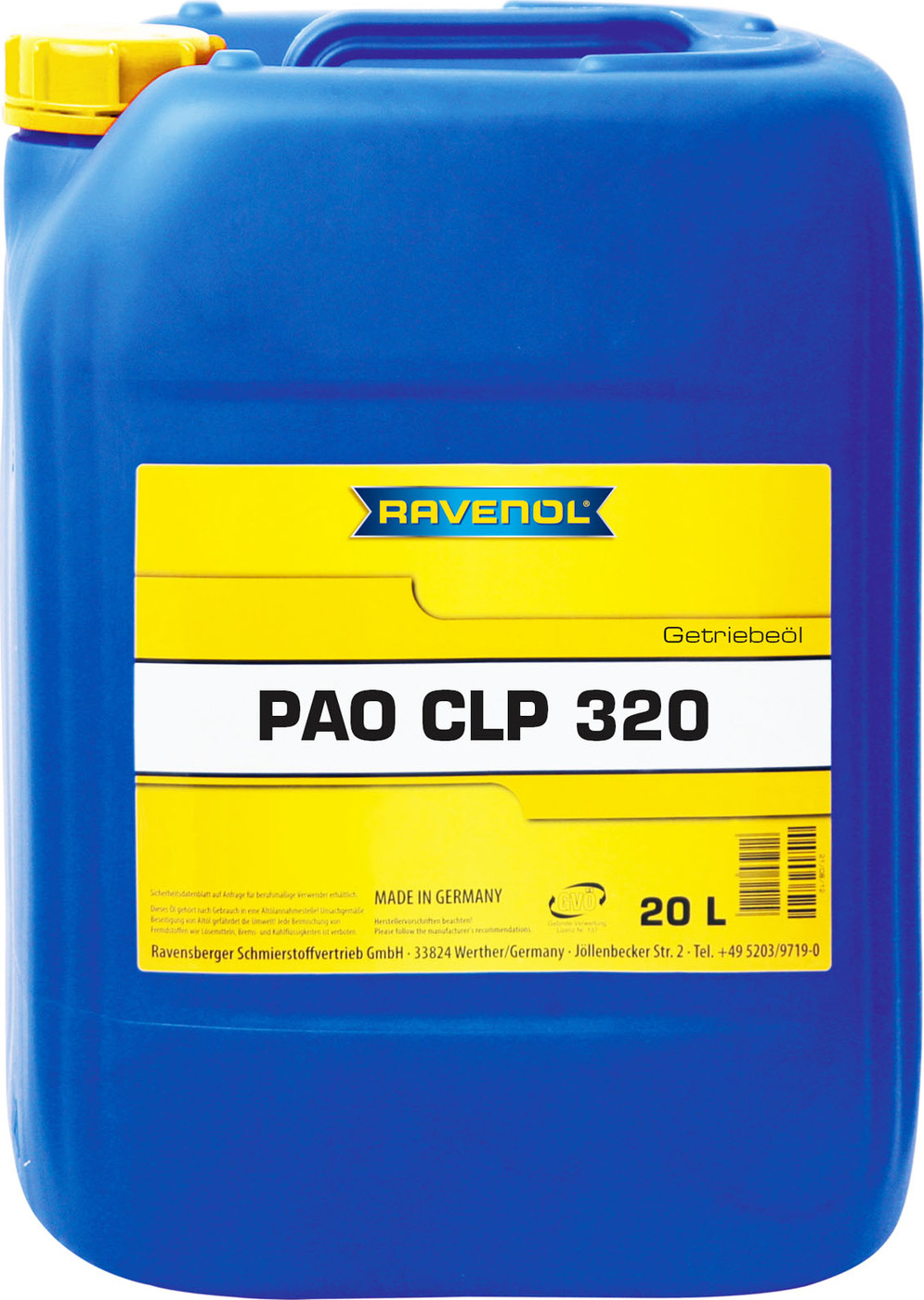 фото Трансмиссионное масло RAVENOL Getriebeoel PAO CLP320 (20л) new