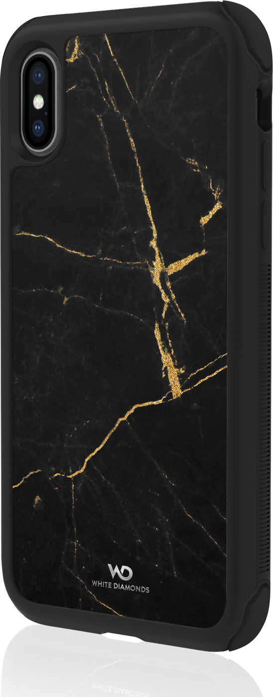 фото Чехол White Diamonds Tough Marble Case для iPhone XS, золотой