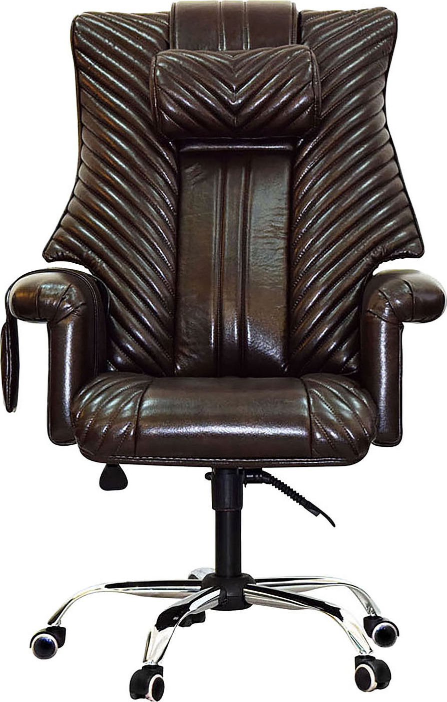 Кресло кожаное офисное массажное