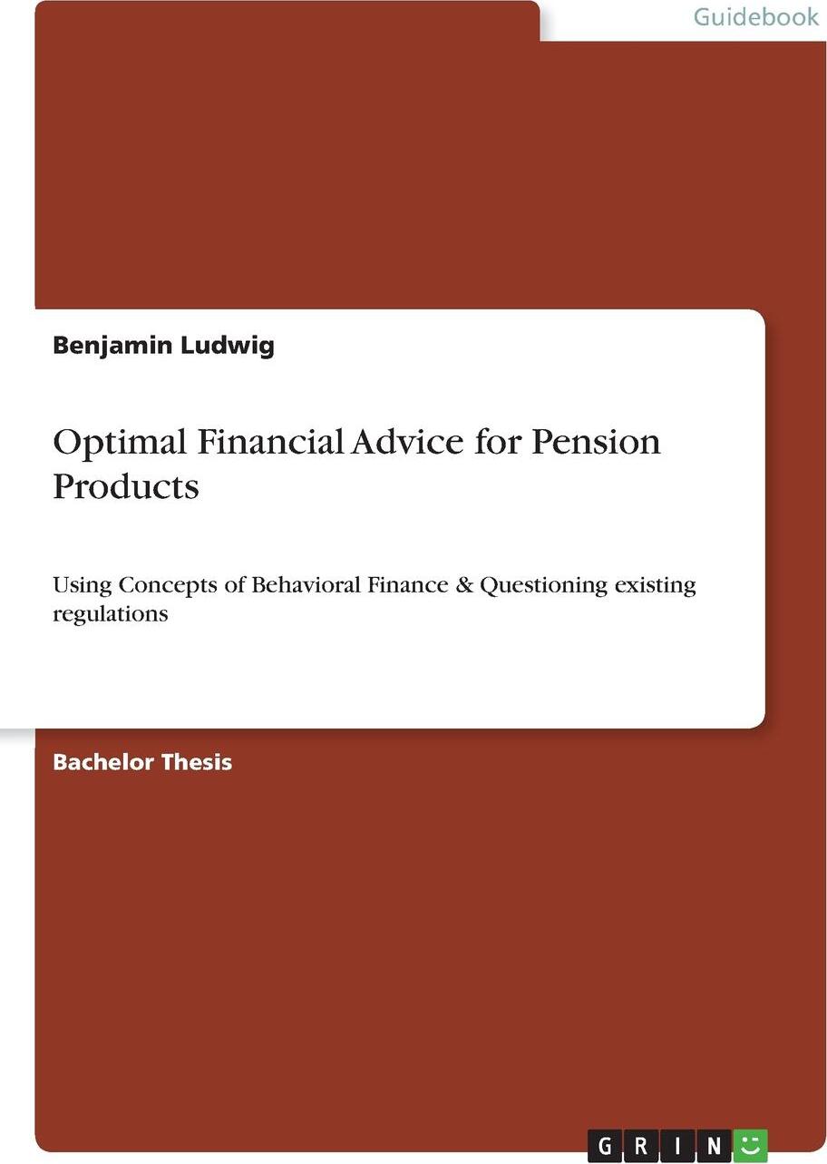 фото Optimal Financial Advice for Pension Products