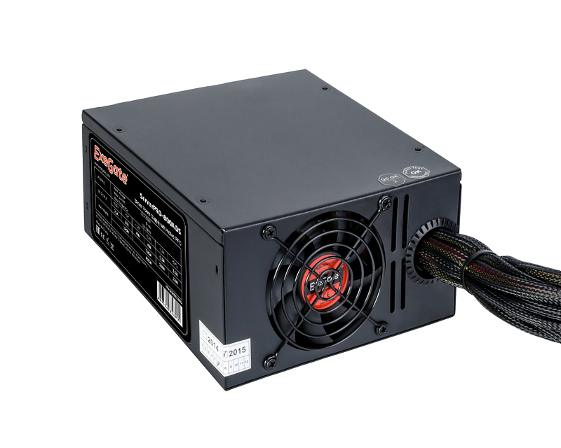 Серверный БП 800W Exegate, ServerPRO-800ADS, APFC,ATX,2х8cm fan,20+4pin/2x(4+4)pin,2xPCI-E,9xSATA - изображение