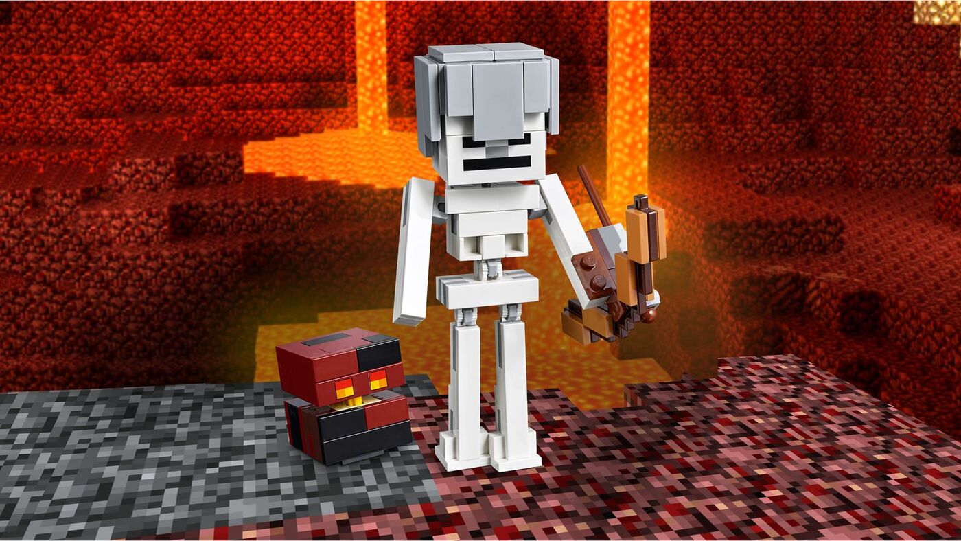 Конструктор LEGO Minecraft 21150 скелет с кубом магмы
