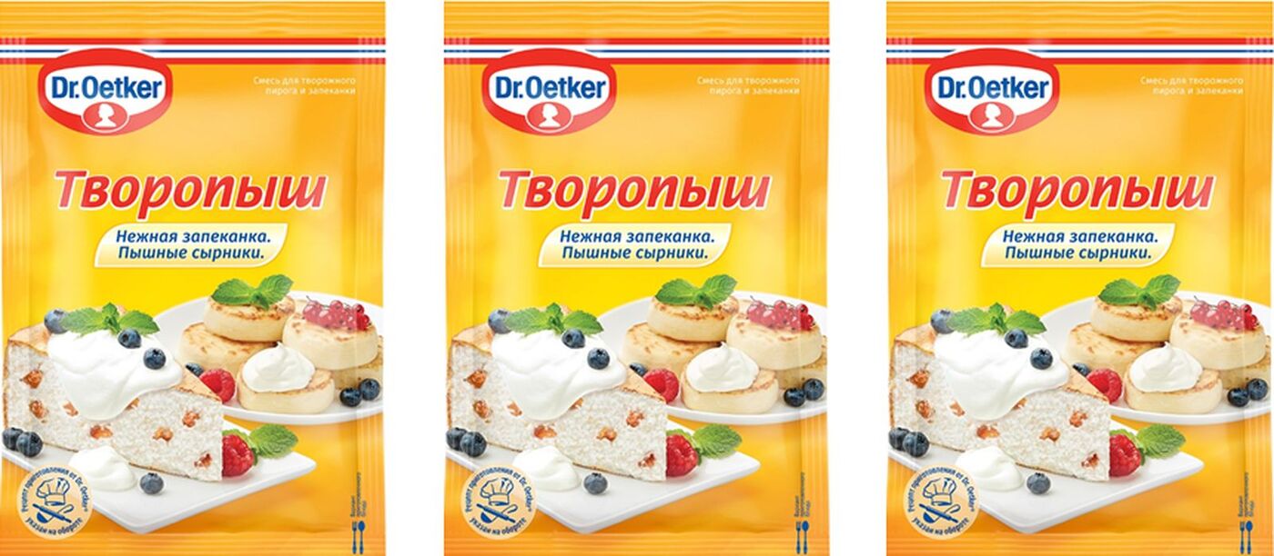 Сухая смесь пищевая Dr.Oetker Творопыш, 60 г х 3 шт - купить с доставкой по  выгодным ценам в интернет-магазине OZON (482387516)