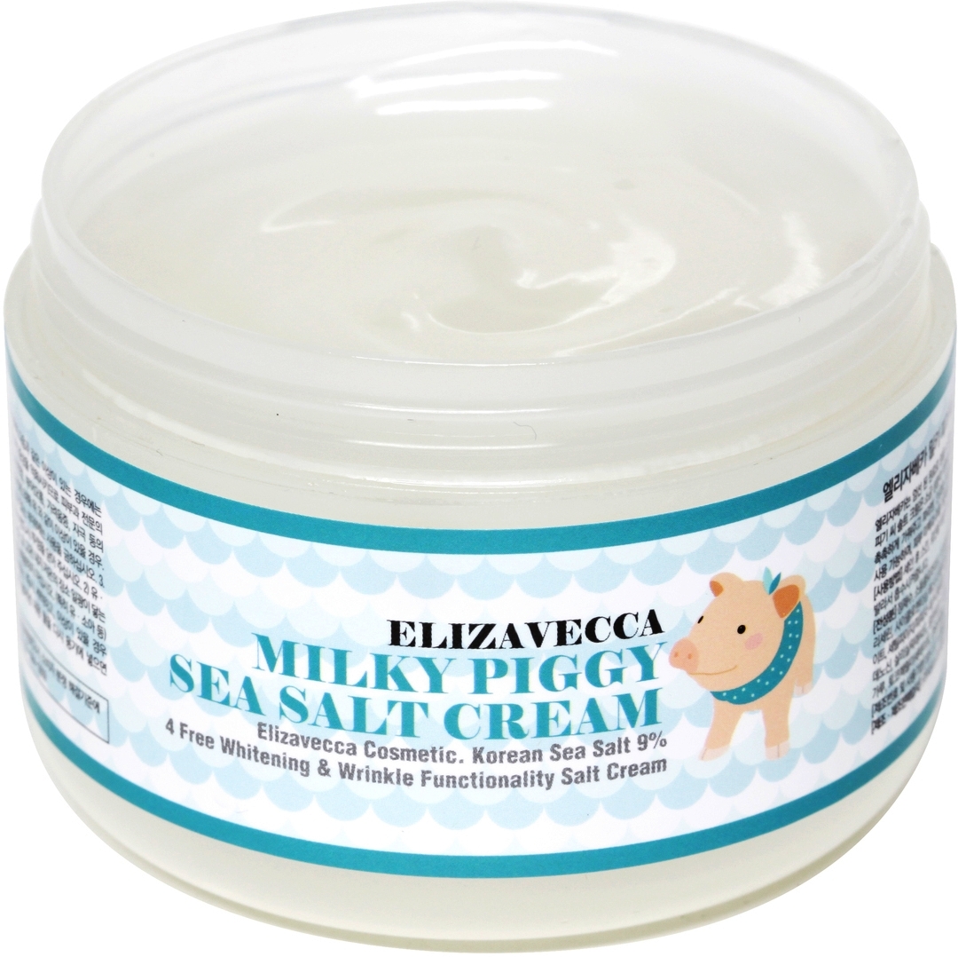 ELIZAVECCA Крем для лица молочный с морской солью Milky Piggy Sea Salt