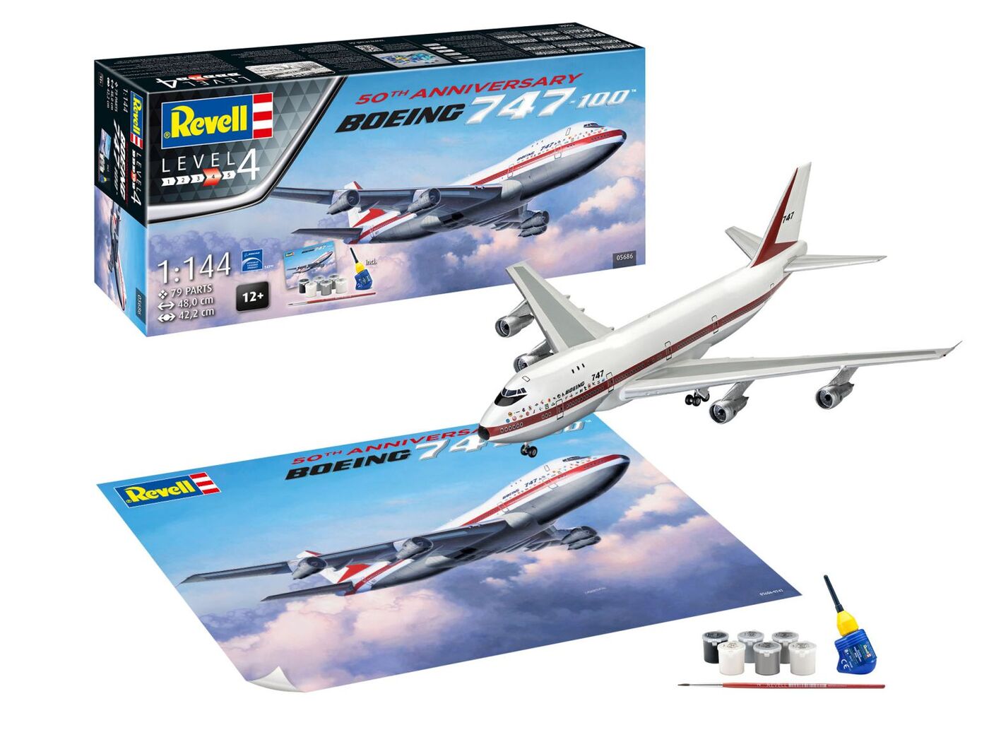 Подарочный набор самолет. 05686 Revell 1/144 подарочный набор "50th Anniversary" Boeing 747-100. Revell подарочный набор самолет Boeing 747-100, 50th Anniversary. Модель для сборки Revell набор самолет Боинг 747-200, 63999. Сборная модель Revell Boeing 747-200 (64210) 1:390.