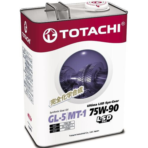 Трансмиссионное масло синтетика TOTACHI Ultima LSD Syn-Gear 75W-90 GL-5 4л (4589904931550) - изображение