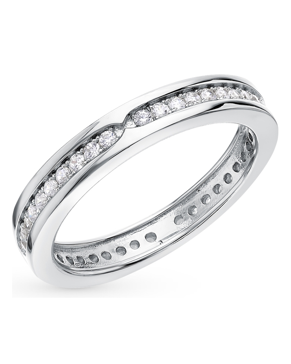 Серебряное кольцо с фианитами sunlight