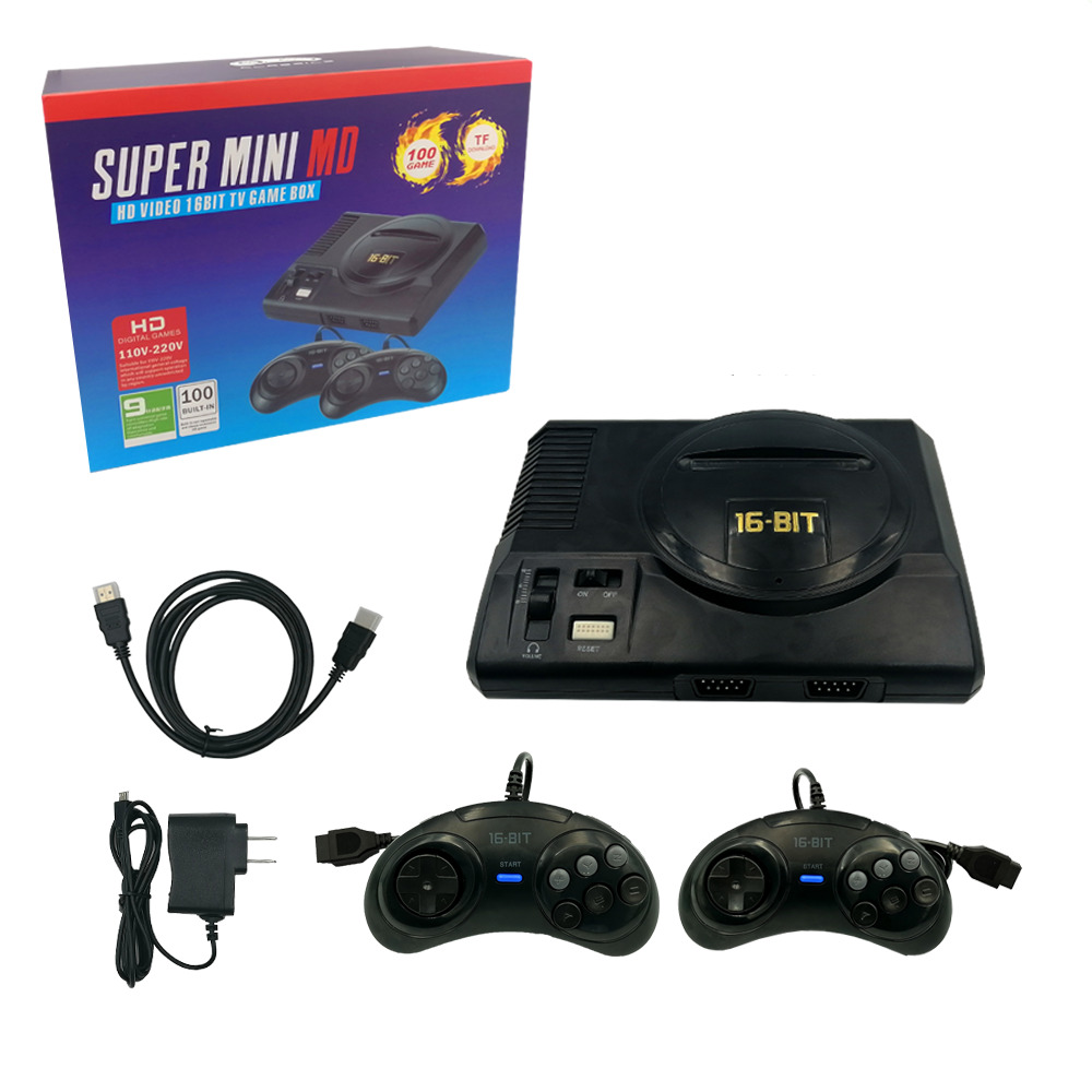 Игровая приставка Super Mini MD 16 бит Sega +100 встроенных игр, HDMI  подключение к ТВ - купить с доставкой по выгодным ценам в интернет-магазине  OZON (245542869)