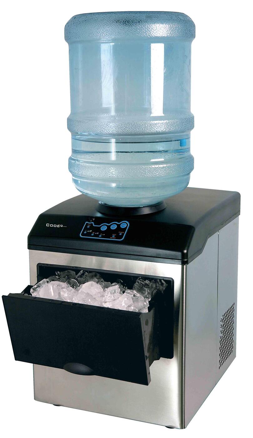 Льдогенератор COOLEQ ZB-15B пальчиковый. Ледогенератор с подачей воды, диспенсером. Генератор льда для бара, кафе, ресторана.