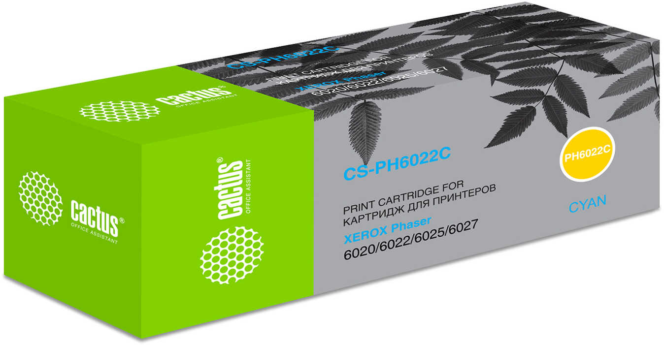 Картридж Cactus 106R02760, голубой, для лазерного принтера, совместимый ...