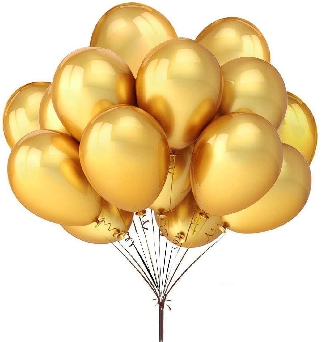 золотые воздушные шары фото