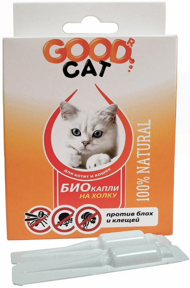 Антипаразитарные БИО капли "Good Cat для котят и кошек" от блох и ...