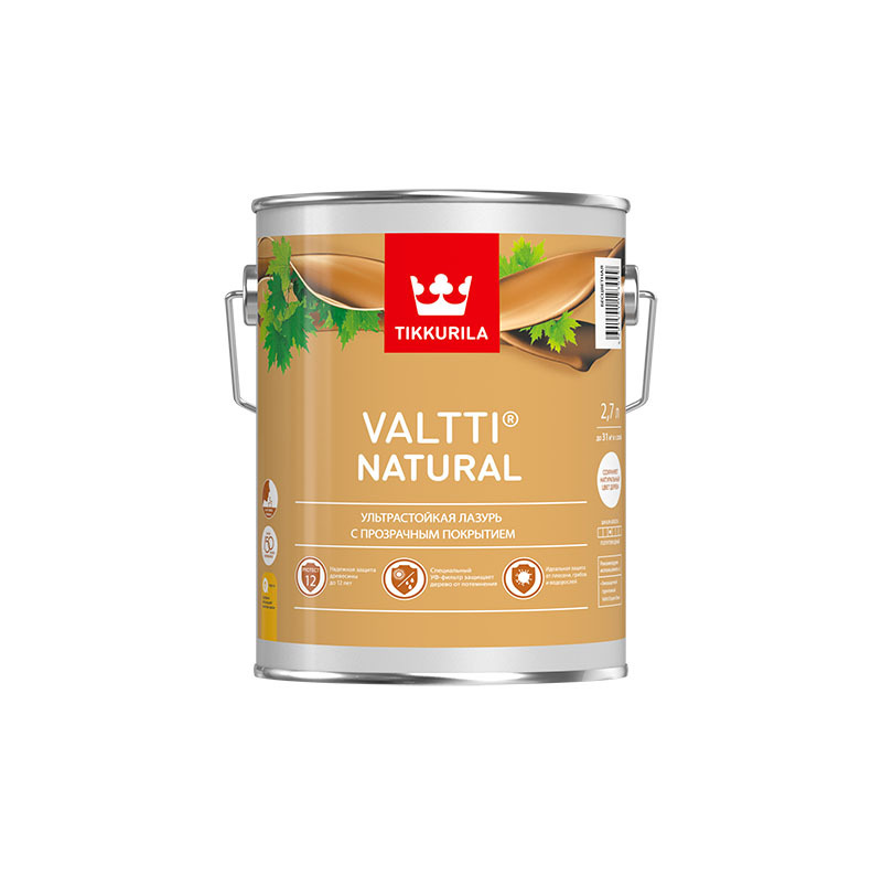 Лазурь Tikkurila VALTTI NATURAL п/гл 2,7л