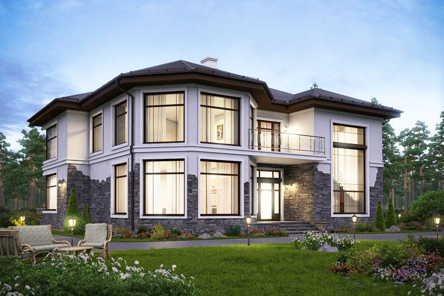 Заказать дизайн проект коттеджа Проект кирпичного дома Catalog-Plans-48-21 (255,48кв.м, 15,94x13,76м, кирпич 640