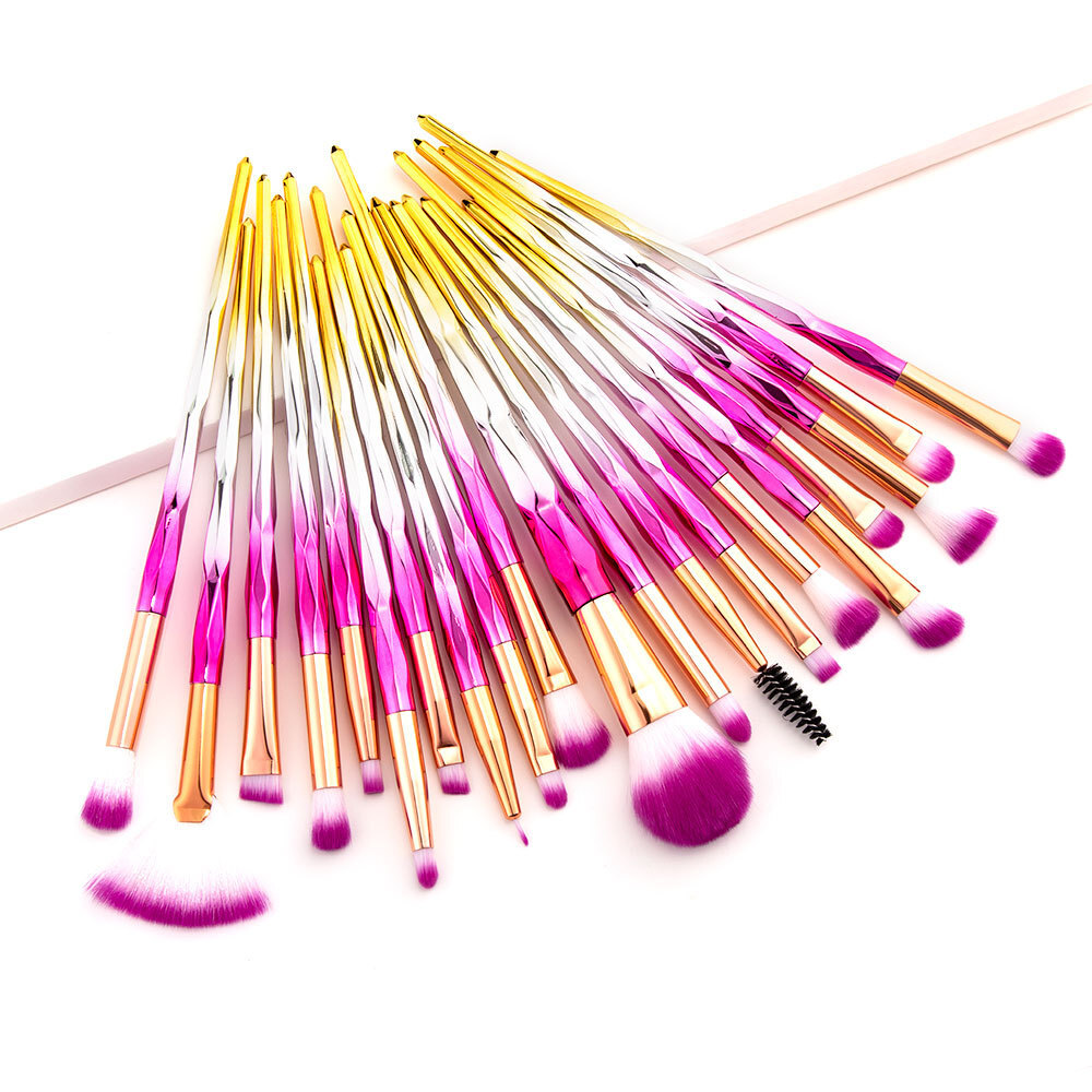 Характеристики MAANGE Кисти для макияжа ромбовые 20 шт золотисто-белые ...