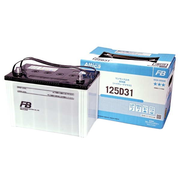 Аккумулятор FURUKAWA BATTERY FB Altica HIGH-GRADE арт. 125D31L, Ёмкость 90 Ah, пусковой ток 850 А, 304x171x227