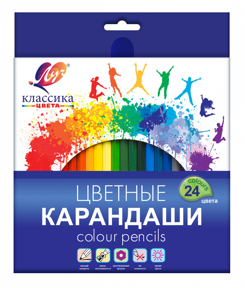 Луч Набор карандашей, вид карандаша: Цветной, 24 шт.