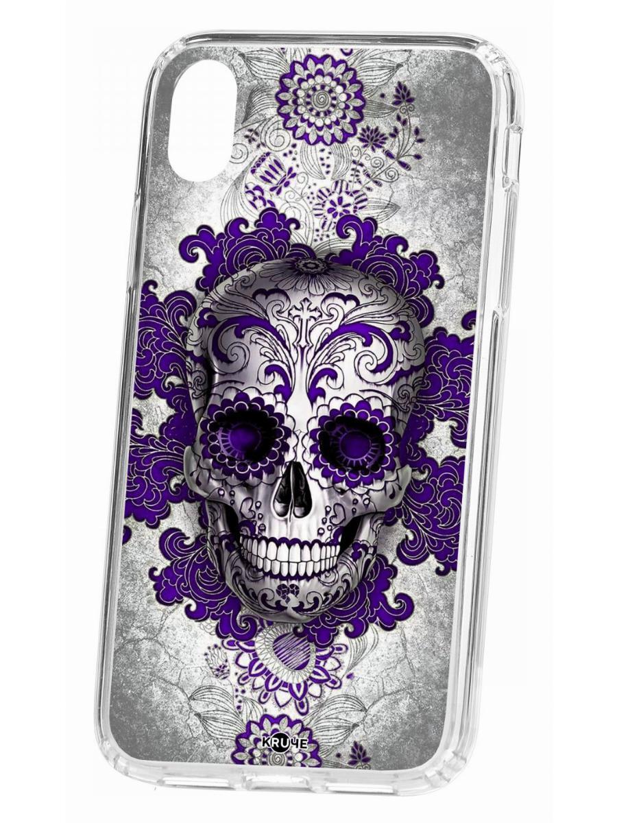 Чехол на iPhone XR с рисунком Kruche Print Sugar Skull, защитный бампер на  Айфон ХР, Икс Эр, ХR с принтом, накладка с защитой камеры - купить с  доставкой по выгодным ценам в