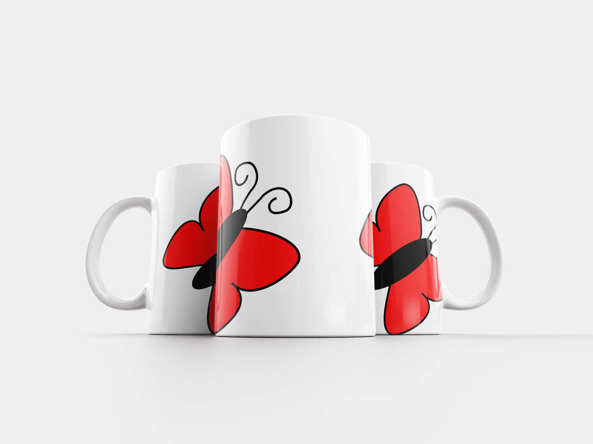Бабочка с кружками 13 букв. Кружка бабочки. Чашка с бабочкой внутри. Кружка с бабочками набор 6 штук. Красная бабочка на кофейной чашке.