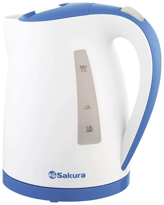 Купить электрический чайник Sakura SA-2346WBL, Пластик по низкой цене: отзы...