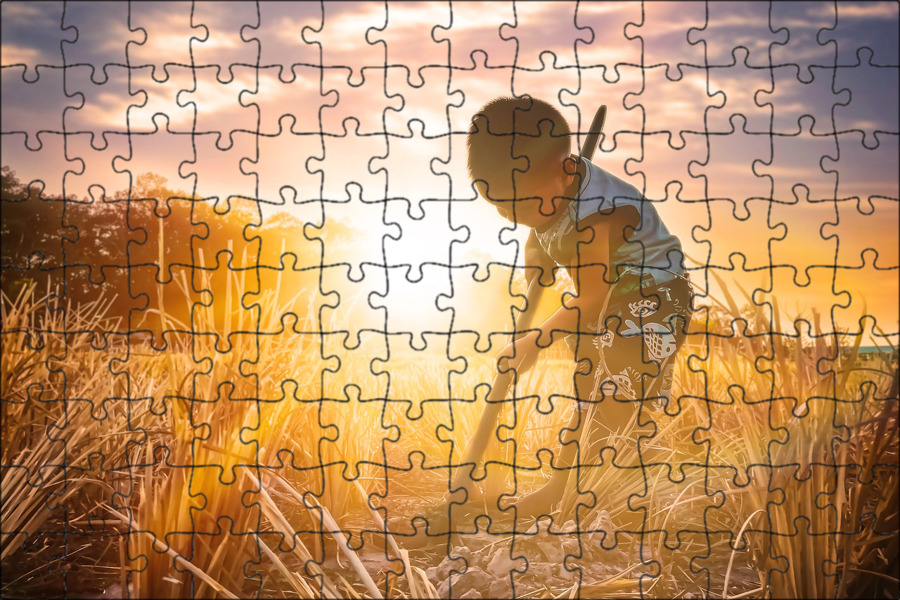 Раскаленное поле puzzle chaos. Холодильник пазл детский.