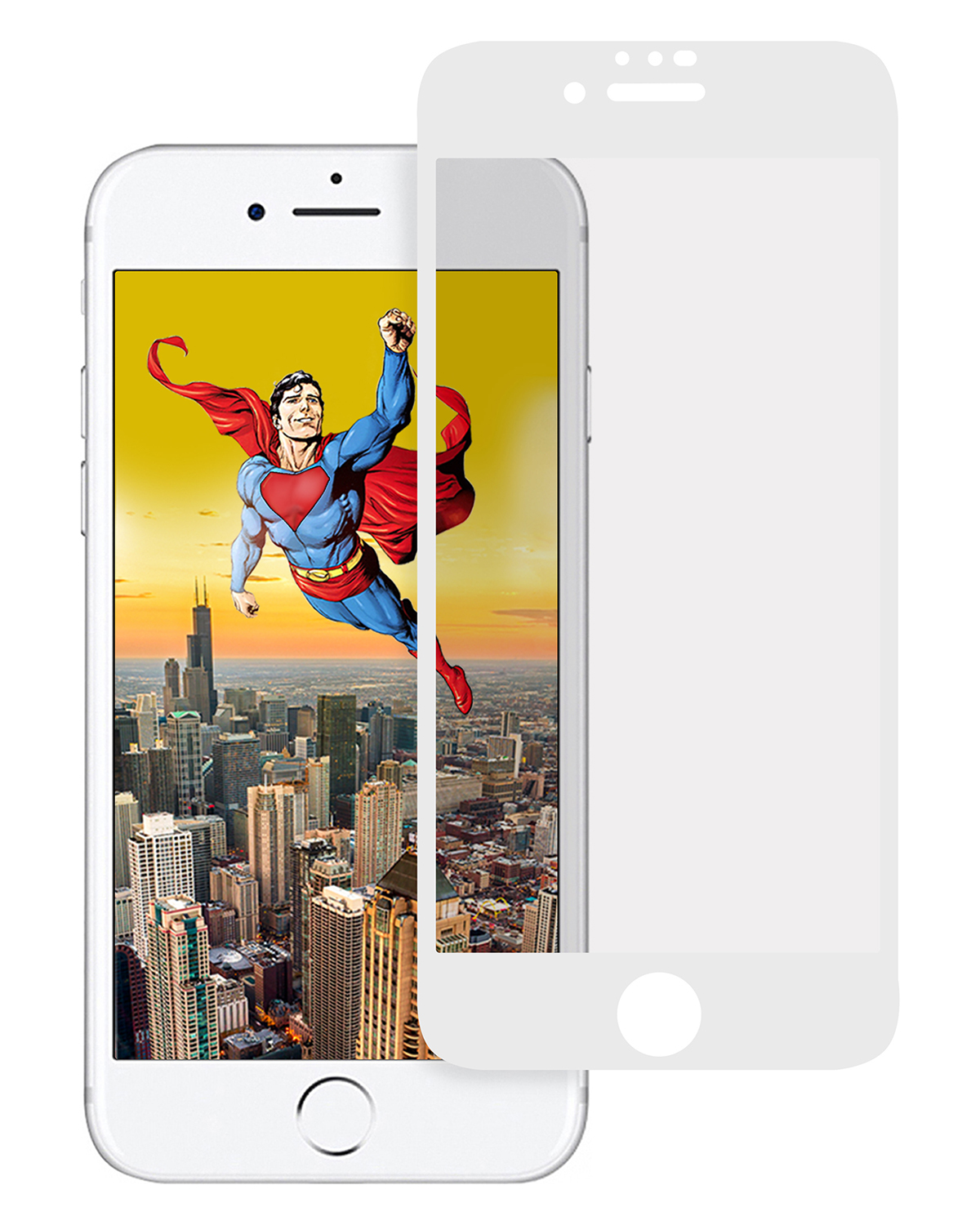 Защитное стекло для iPhone 6 / 6s (белый) / на Айфон 6 / 6с для Apple ...