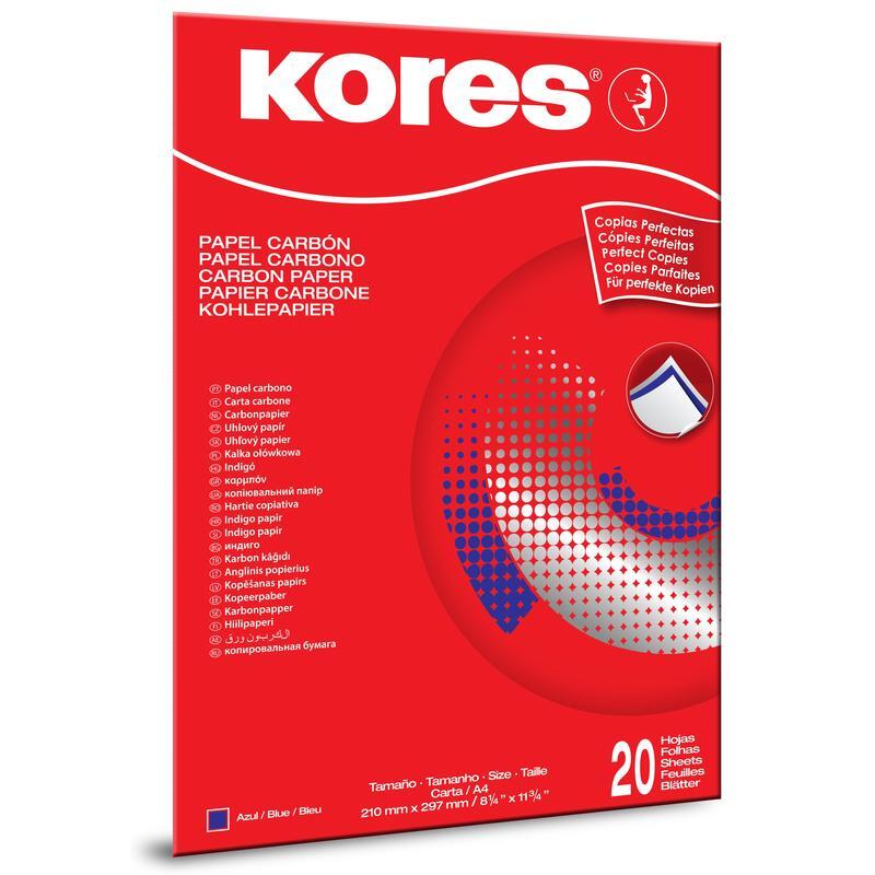 Копирка распечатать документ а4 цена Бумага копировальная синяя Kores 1200 (А4, 20 листов) для рукописных работ, твор