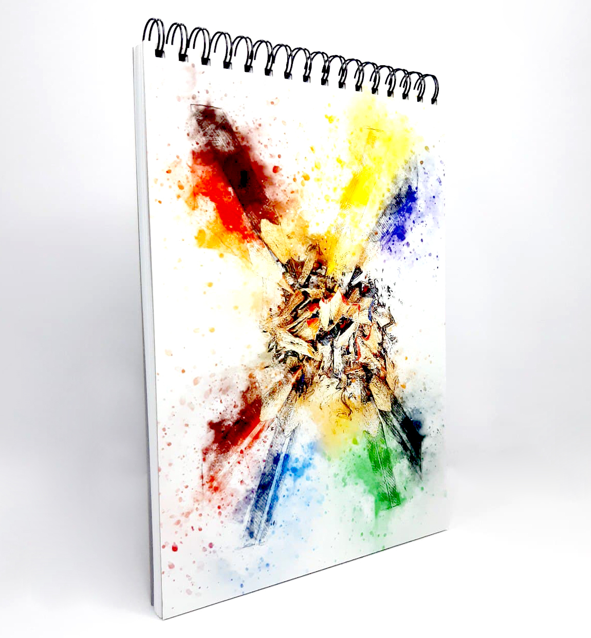 Блокнот А4, на пружине, 1 шт. (100 листов, бумага 80г/м2, Карандаши ...