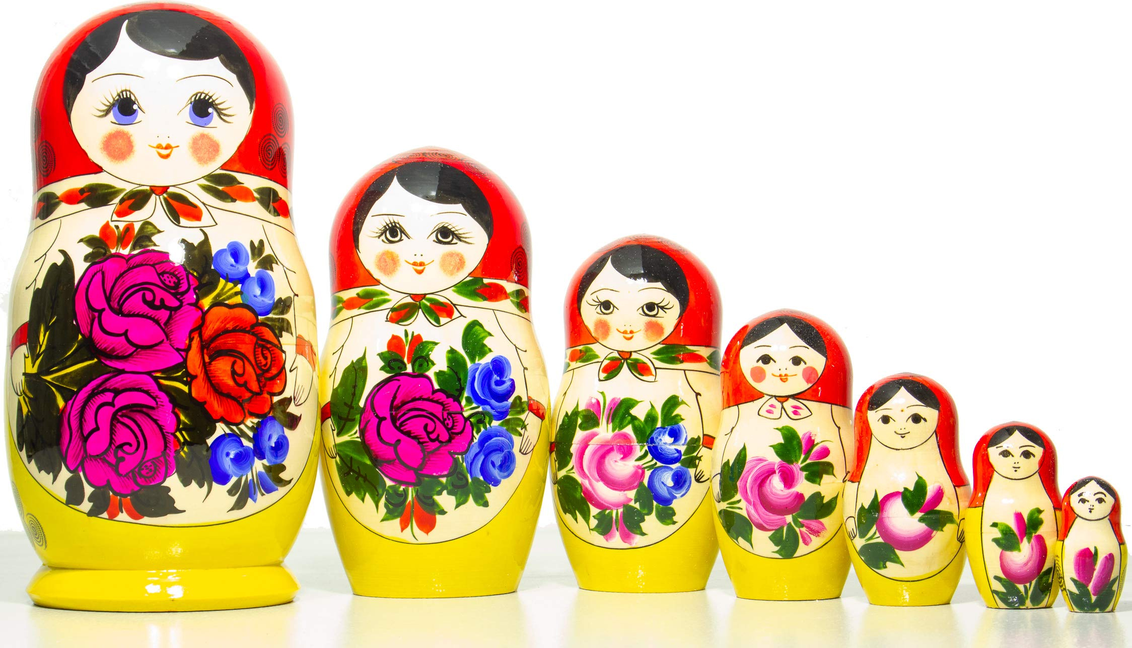 Матрешка "Семеновская Роспись" 7-местная (Высота 23см) - купить по ...