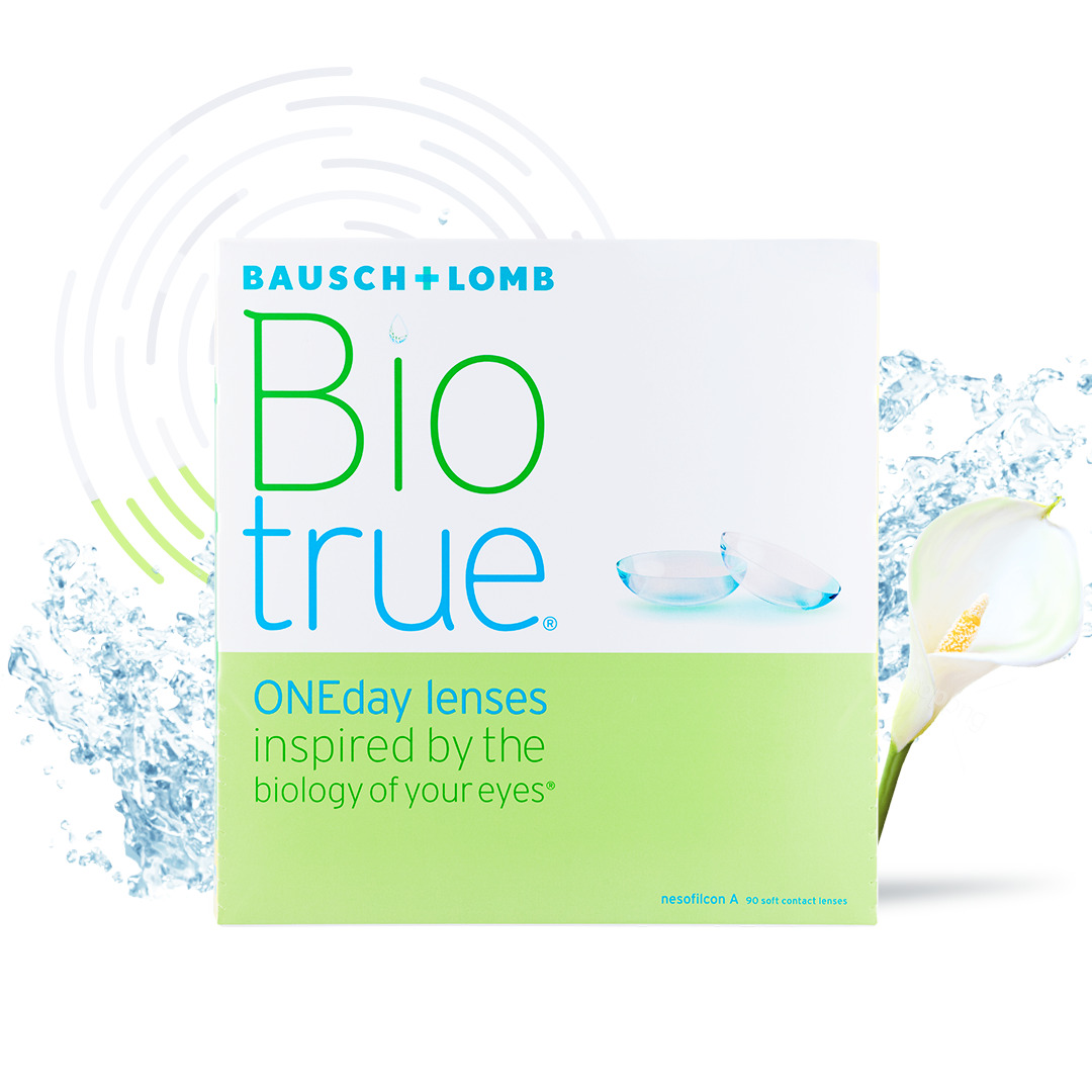 Bausch+LombКонтактныелинзы"BiotrueONEdaylenses,90шт.,-5.00/8.6/1день