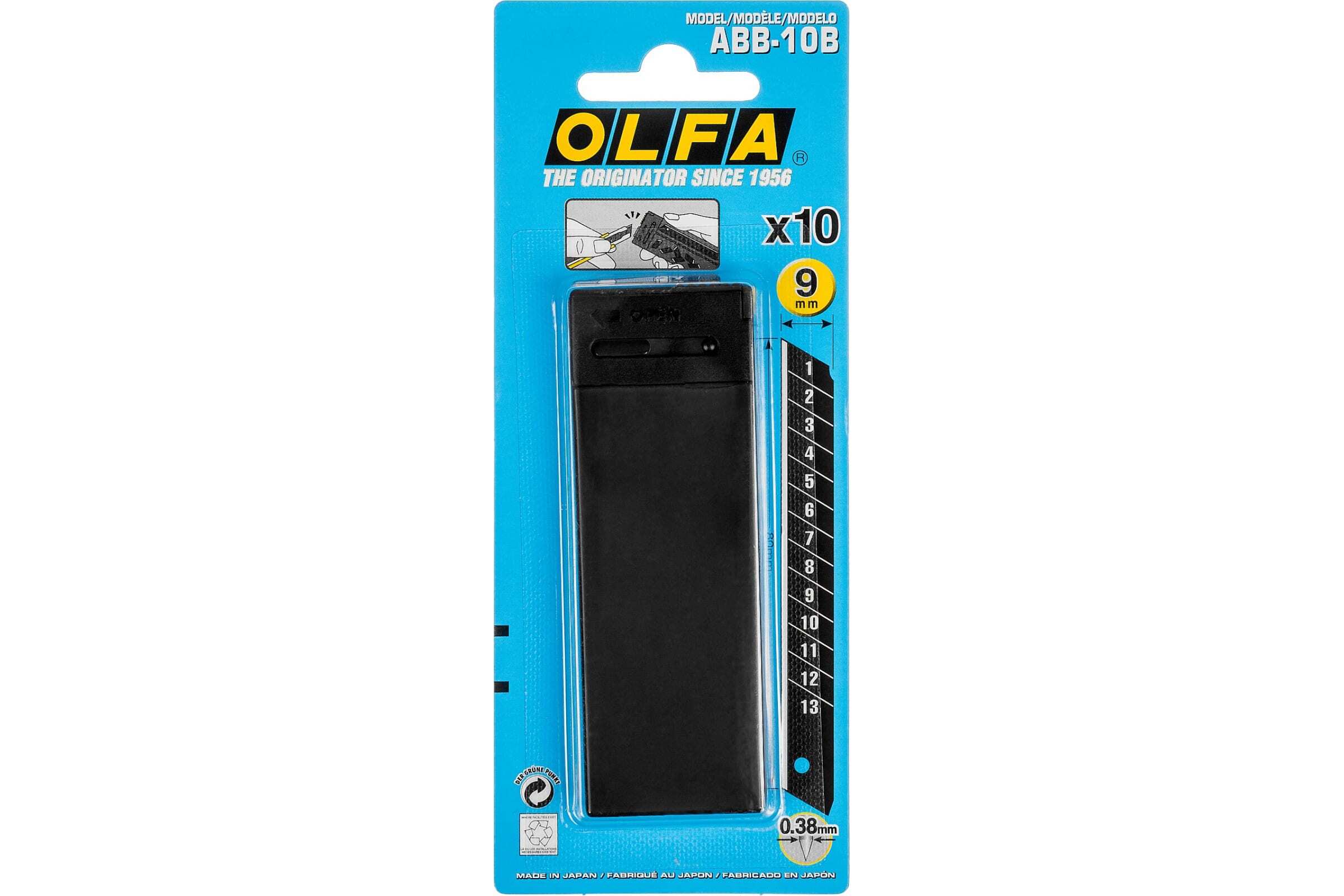 Лезвия olfa black. Лезвие Olfa сегментированное 9х80х0,38мм (уп. 10шт). Olfa Black 9mm лезвия. Набор сменных лезвий Olfa ol-ABB-10b. Olfa LBB-10b.