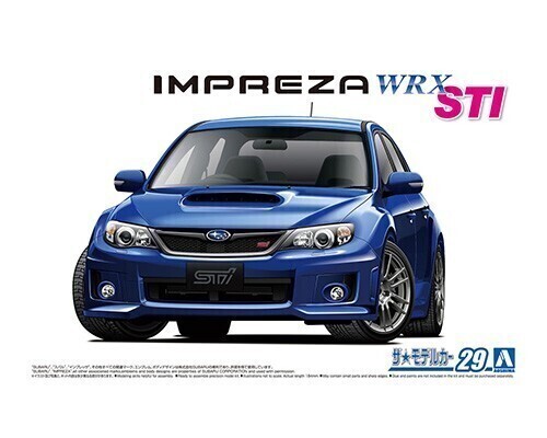 Aoshima 29s Impreza WRX STI GRB '10, 1/24 Сборная модель