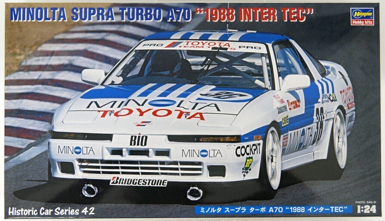 Hasegawa Автомобиль Minolta Supra Turbo A70 1988 Inter TEC, 1/24 Модель для сборки