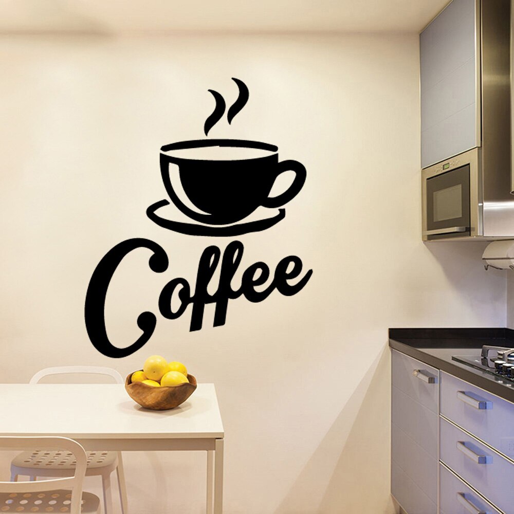 Наклейка кофе на стену