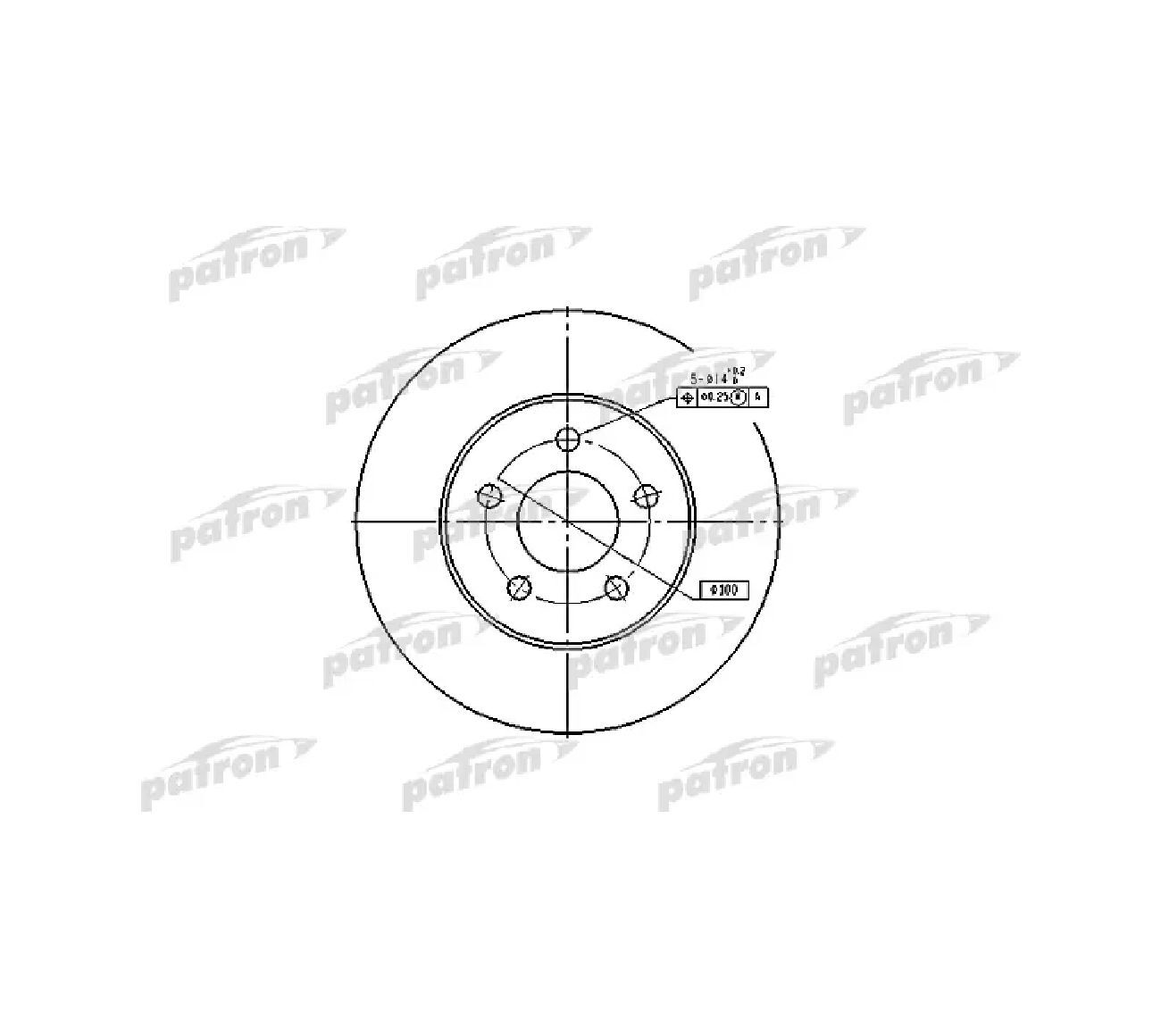 PATRON Диск тормозной, арт. PBD5371
