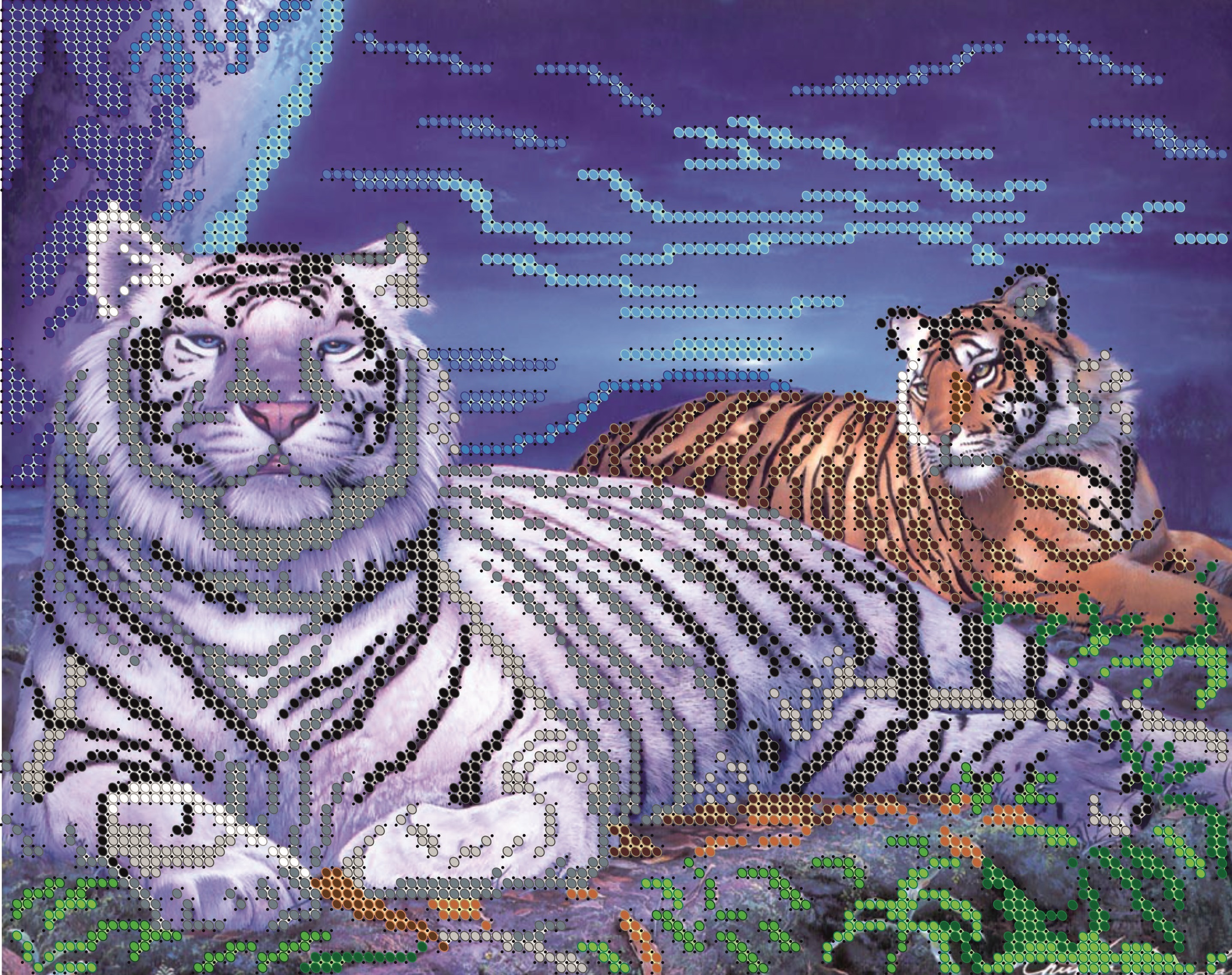 Картина тигр и тигрица