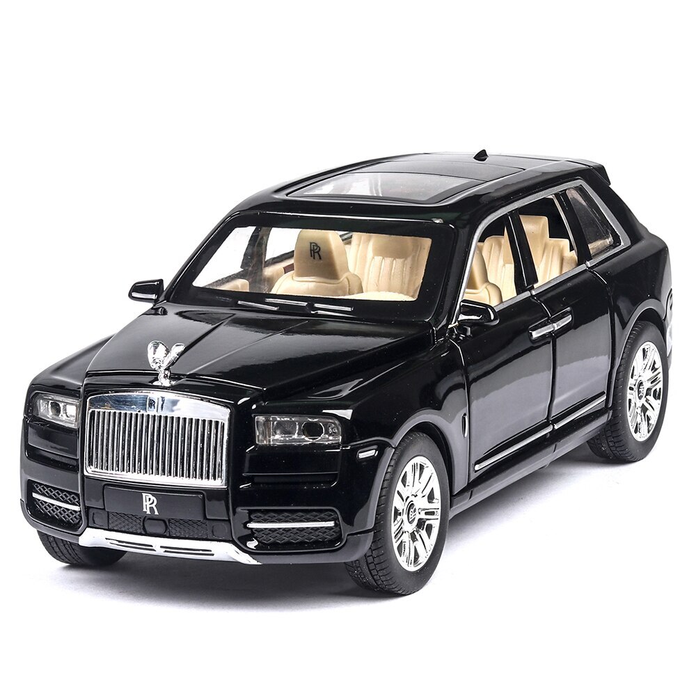 Коллекционная модель ROLLS-ROYSE CULLINAN 1:18 NEW (металл,свет,звук) чёрный