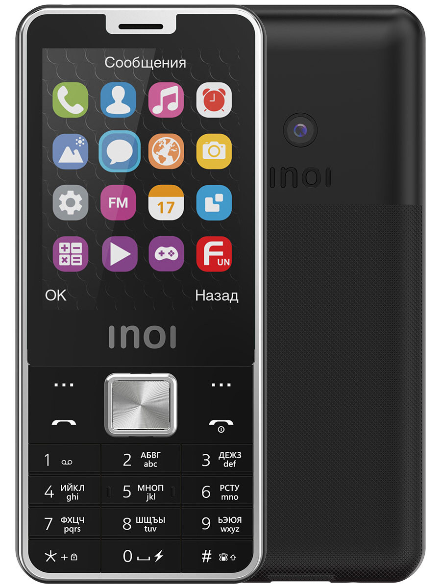 Мобильный телефон INOI 289 с функцией Powerbank, металлическая рамка,  черный - купить по выгодной цене в интернет-магазине OZON (201574944)