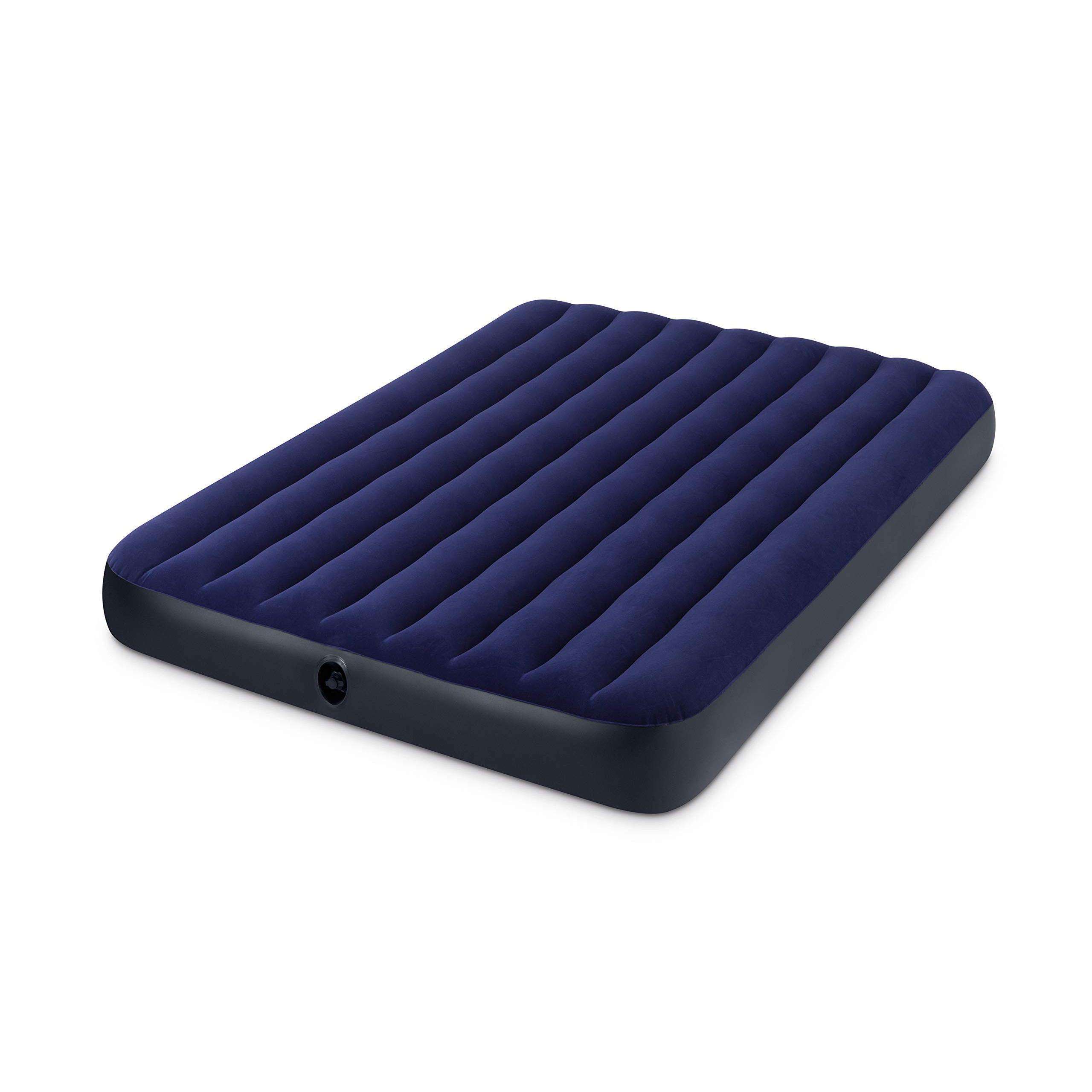 Надувной матрас intex classic downy airbed 64758 синий