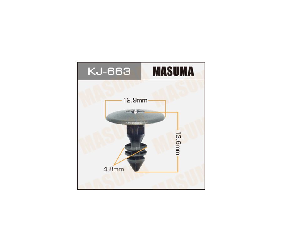 Kj 1903 клипса автомобильная. Kj-320. Kj2345 masuma. Клипса характеристики. Крепеж masuma 10434.