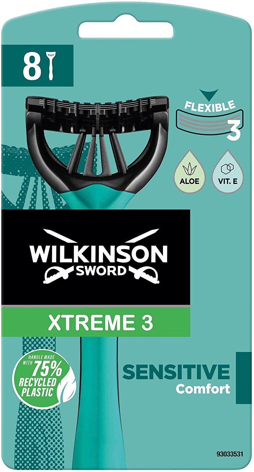 Wilkinson Sword Xtreme3 Sensitive / Бритвенный одноразовый станок (8 шт.)